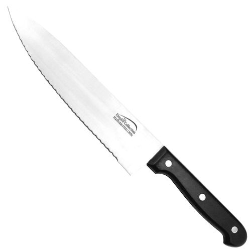 Empire Chef's Knife, 8in, Stainless Steel with Black Handle